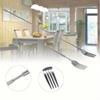 Extendable Fork Long Telescopic Fork with Extendable Handle Stainless Steel Dinner Forks, Extending for BBQ Tableware Supplies, Extends 25.4 Inch (1