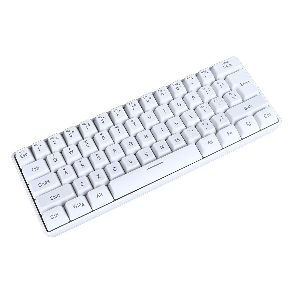 61 Keys Gaming Keyboard 2.4G Bluetooth Wired 3 Modes Keyboard RGB Backlit Membrane Keyboard for Home Dormitory Office