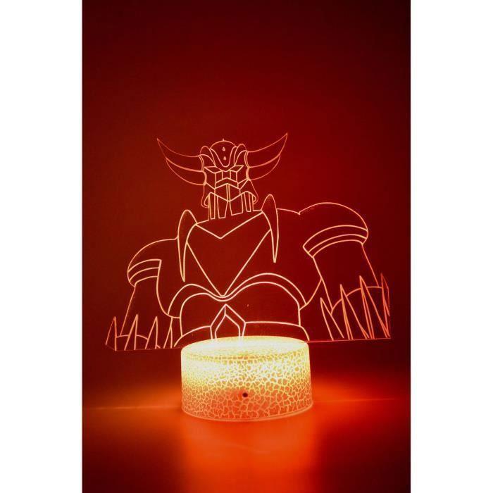 Lampe de chevet 3d led godlorak manga, veilleuse changement de couleurs, lampe tactile bureau et chambre enfant ado adulte, cadeau