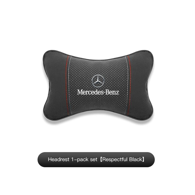 Suede Fabric Car Seat Headrest Lumbar Support Pillow For Mercedes Benz AMG E S C A B Class GLE GLS CLA CLE GLC CLS GLA QJ1