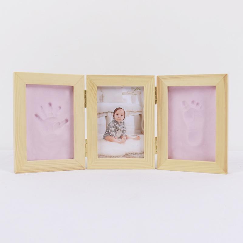 Baby Handprint & Footprint Ink Pad Photo Frame - Commemorative Birth Souvenir