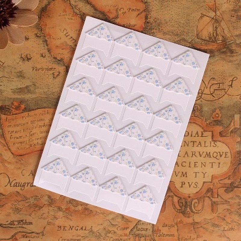 DIY Floral Print Corner Paper Stickers for Photo Albums Handwork Frame Decoration Scrapbooking