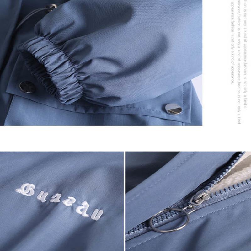 Zesílená větruodolná bunda Dámská krátká univerzální volná větrovka