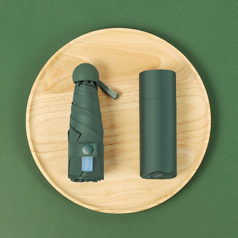 Parasol Capsule Sun Umbrella: 50% Off Mini UV Protection for Women, Dual-Purpose for Sun and Rain.