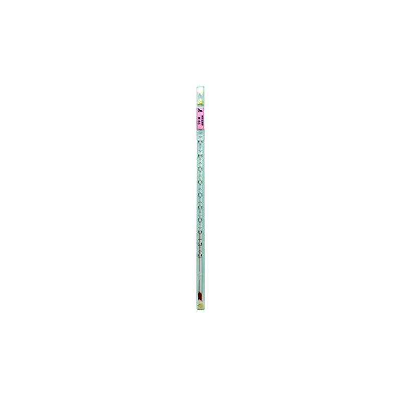 Shinwa Sokutei H-5S Rod Thermometer, Alcohol (Red Solution), 0-100°C, 30cm, Single Unit, 72749