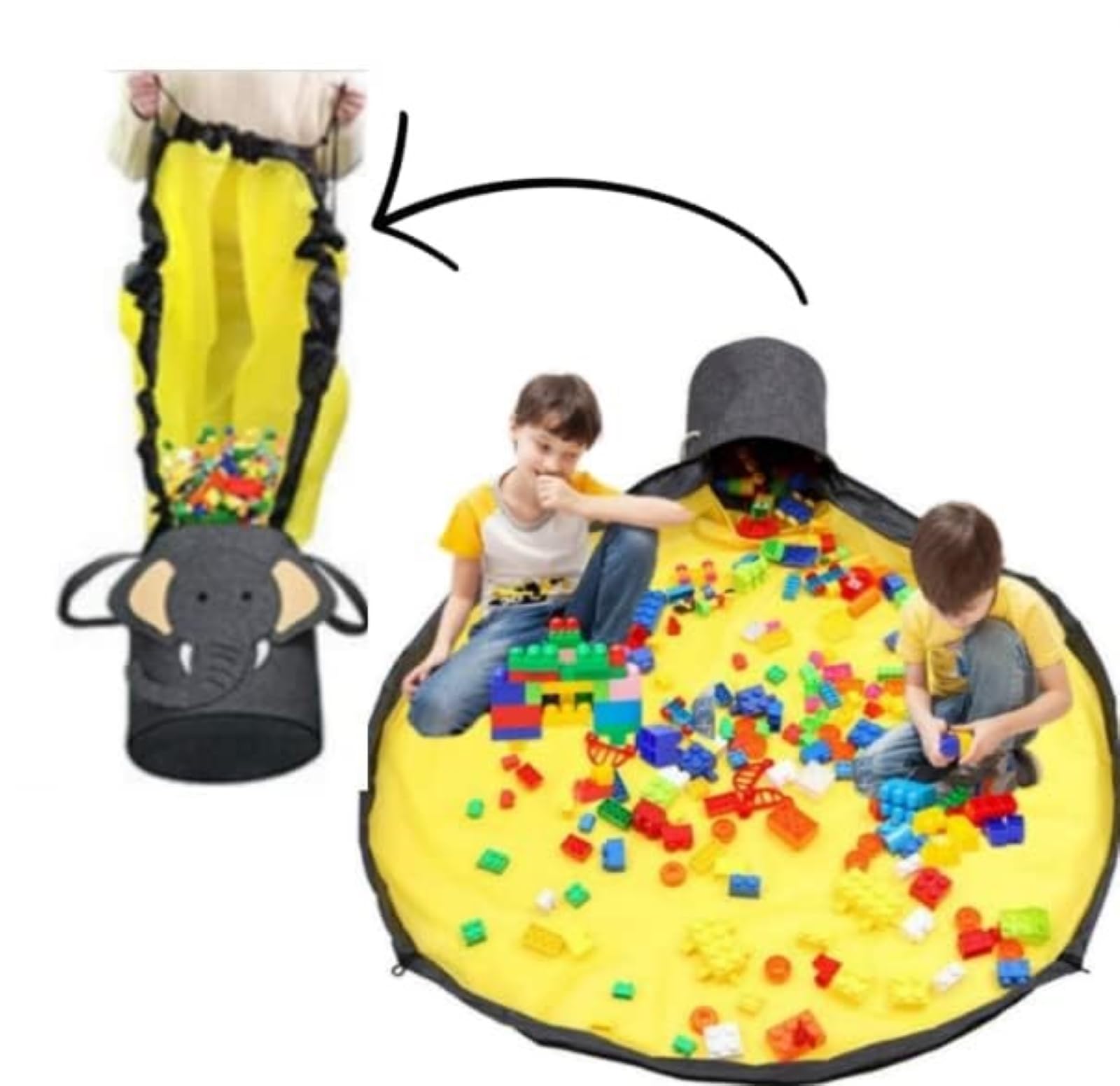 

manatom Toy Storage Mat, Mini Car Storage, Kuroneko Yamato Mini Car, Excavator Toy Storage, Play Mat