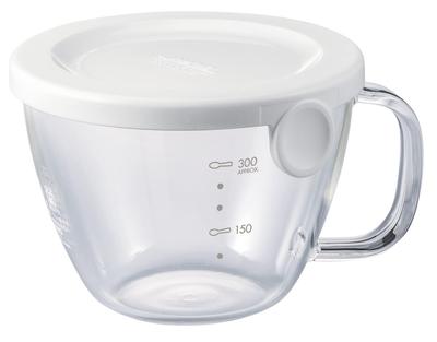 HARIO Glass Soup Cup for 300ml Made In Side Cream Microwave, White, Capacity, Japan, Dish, Soup, Homemade, XSC-1-W