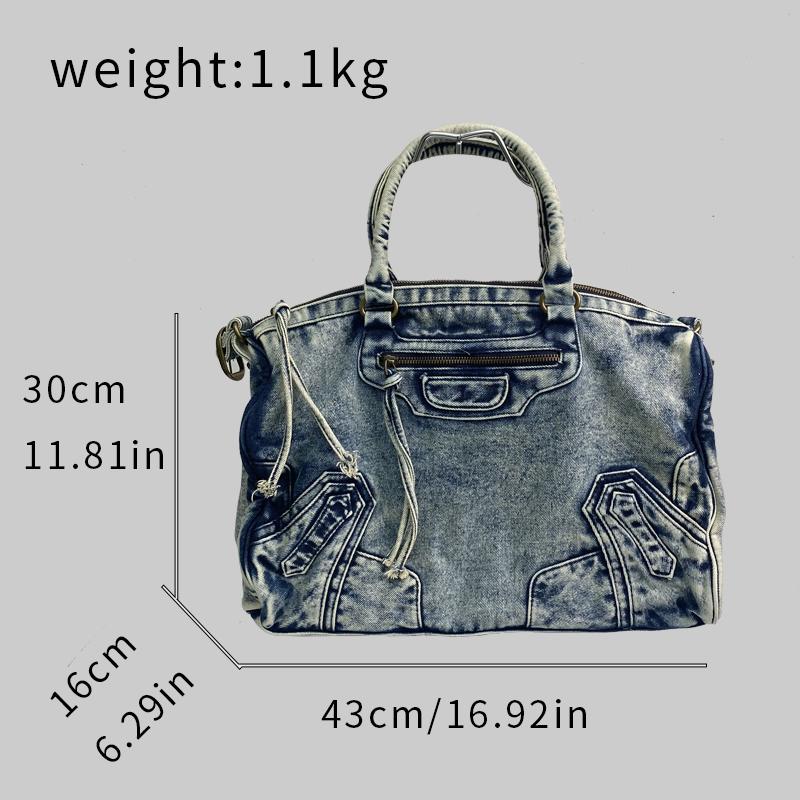 Women's Handbags Large Capacity Canvas Tote Bag  Fashion Shoulder Motorcycle Bag Printed Tote Bag