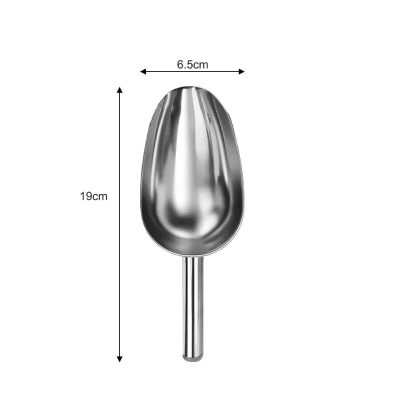 Multifunctional Stainless Steel Ice Scoop for Measuring Coffee Beans Flour