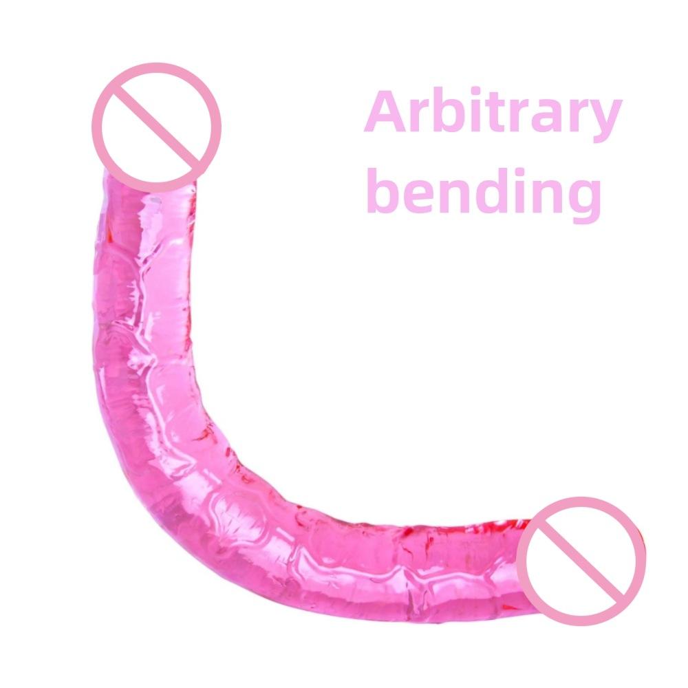Colorful Bold Large Simulation Double-Headed Dragon Penis Lala Gay Women's Sexy Sex Product Dildo TPE