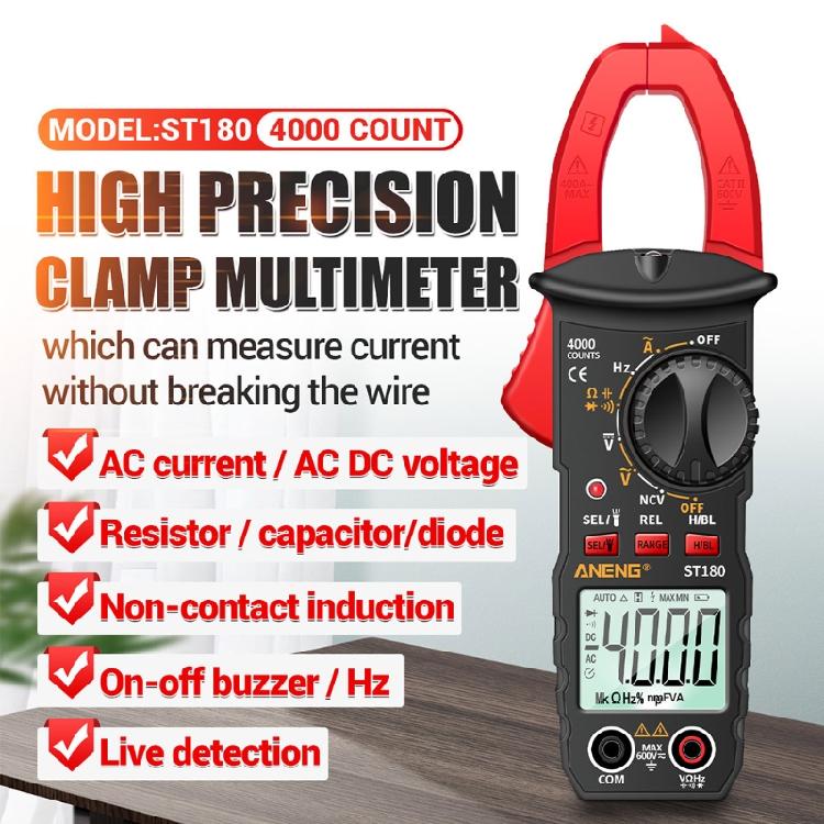 AC/DC Digital Clamp Meter T-RMS 6000 Counts, Multimeter Voltage Tester Auto-rang