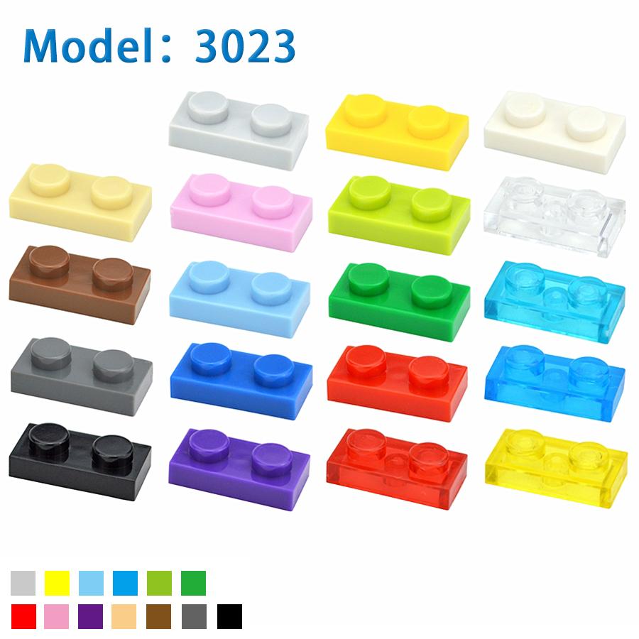 145Pcs MOC 1x2 Thin Plate Building Blocks - Educational Creative Bricks Compatible with 3023 for Kids