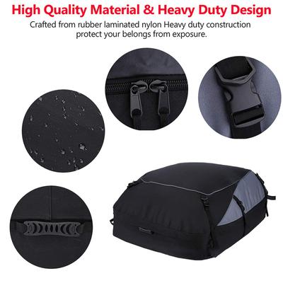 Bolsa de teto de carga para carro, à prova d'água, para bagagem de teto, bolsa de armazenamento 600D Oxford, para carro, SUV, van, dobrável, para teto