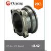 VR RACING- Stainless Steel Adapter for T25 T28 GT25 GT28 2.5" 63mm V-band Clamp Flange Turbo Down Pipe Adapter VR4833