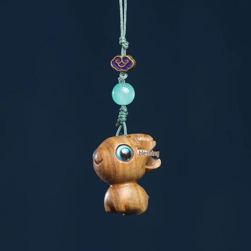 Green Sandalwood Zodiac Animal Guardians Phone Strap & Backpack Pendant