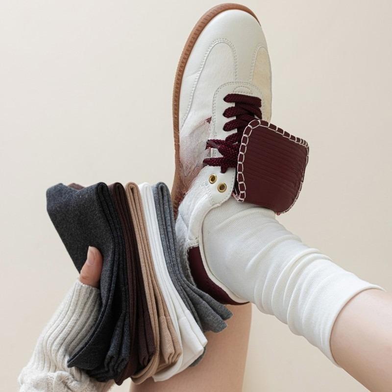 Women's Pure Cotton Autumn and Winter Boneless Women's Pile Socks Casual Cotton Socks Versatile Women's Socks Postpartum Socks