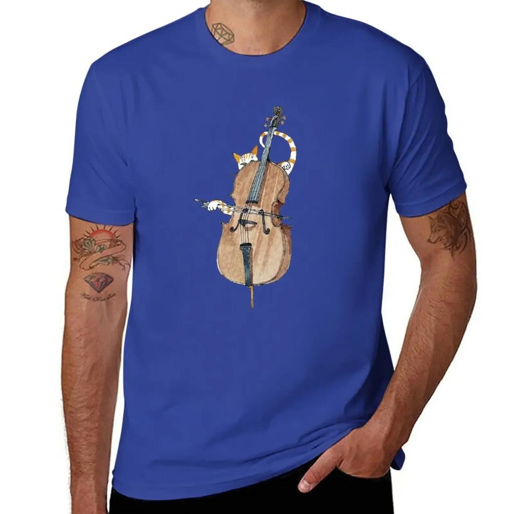 Cello Cat T-Shirt plus size tops anime mens t shirts pack