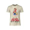 One Piece T-Shirt - Rubber - Luffy Original Official Beige Jersey T-Shirt