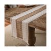 Cotton Linen Table Runner Tassel Table Flag Reusable Holiday Table Decor for Restaurant Dining