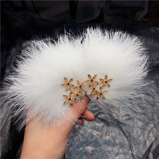 Super Feenfeder Haarspange: Koreanischer weißer Hanfu & Mori-Stil-Accessoire