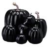 7 Pcs Artificial Pumpkins Assorted Sizes Faux Foam Pumpkin Crafts Farmhouse Rustic Fall Table Centerpiece for Halloween Mantel Shelf Decoration