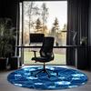 Soccer Printed Round Rug Carpet Chair Rug Area Rug Entryway Doormats,for Office Chair Living Room Bedroom Kitchen Room.