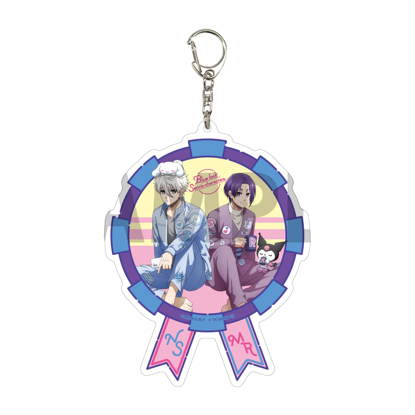 ТВ Аниме x Персонажи Sanrio 21 Коллекция Дизайн Большой Акриловый Брелок  Blue Lock  [Иллюстрация-Коллаборация]