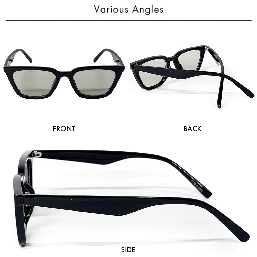 FashionBerry Black and Smoke Square Sunglasses with UV Thick Black 3 and Colored Lenses for Men and Stylish and Lightweight Design for the the and