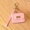 Keychain Pendant Mini Handbag Charm Key Chain with Versatile Hanging Buckle Wear-Resistant Imitation Leather