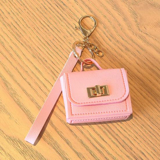 Keychain Pendant Mini Handbag Charm Key Chain with Versatile Hanging Buckle Wear-Resistant Imitation Leather