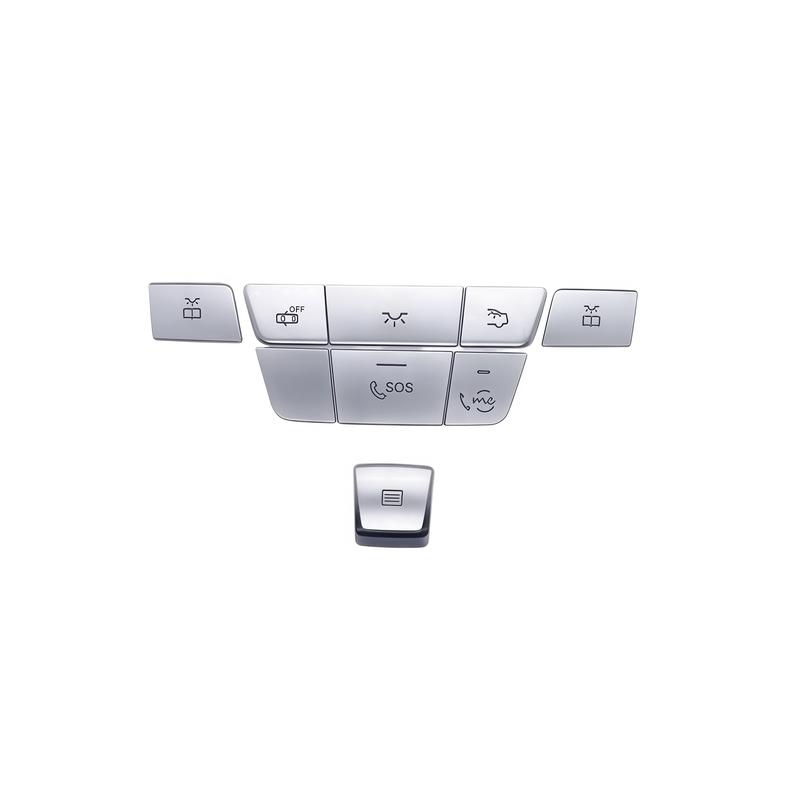 For Mercedes-Benz W205 C-Class W213 E-Class W222 S-Class X253 GLC Interior Modification Roof Reading Light Button Patch Trim Str