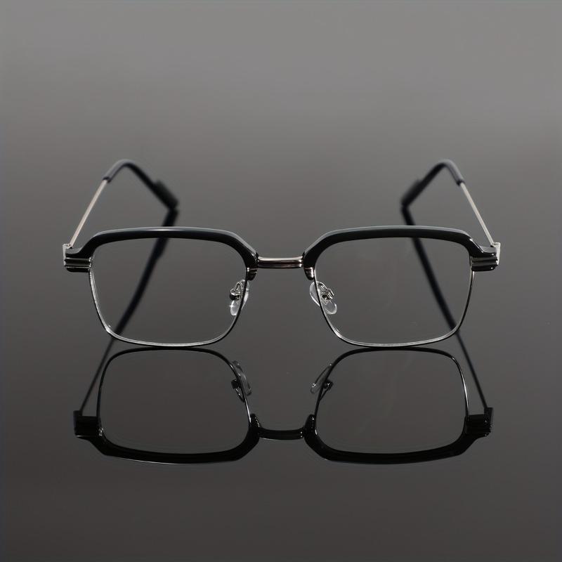 Pánské elegantní brýle s kovovým čtvercovým rámem – protimodré lehké, módní a odolné pro každodenní nošení, školu a kancelář