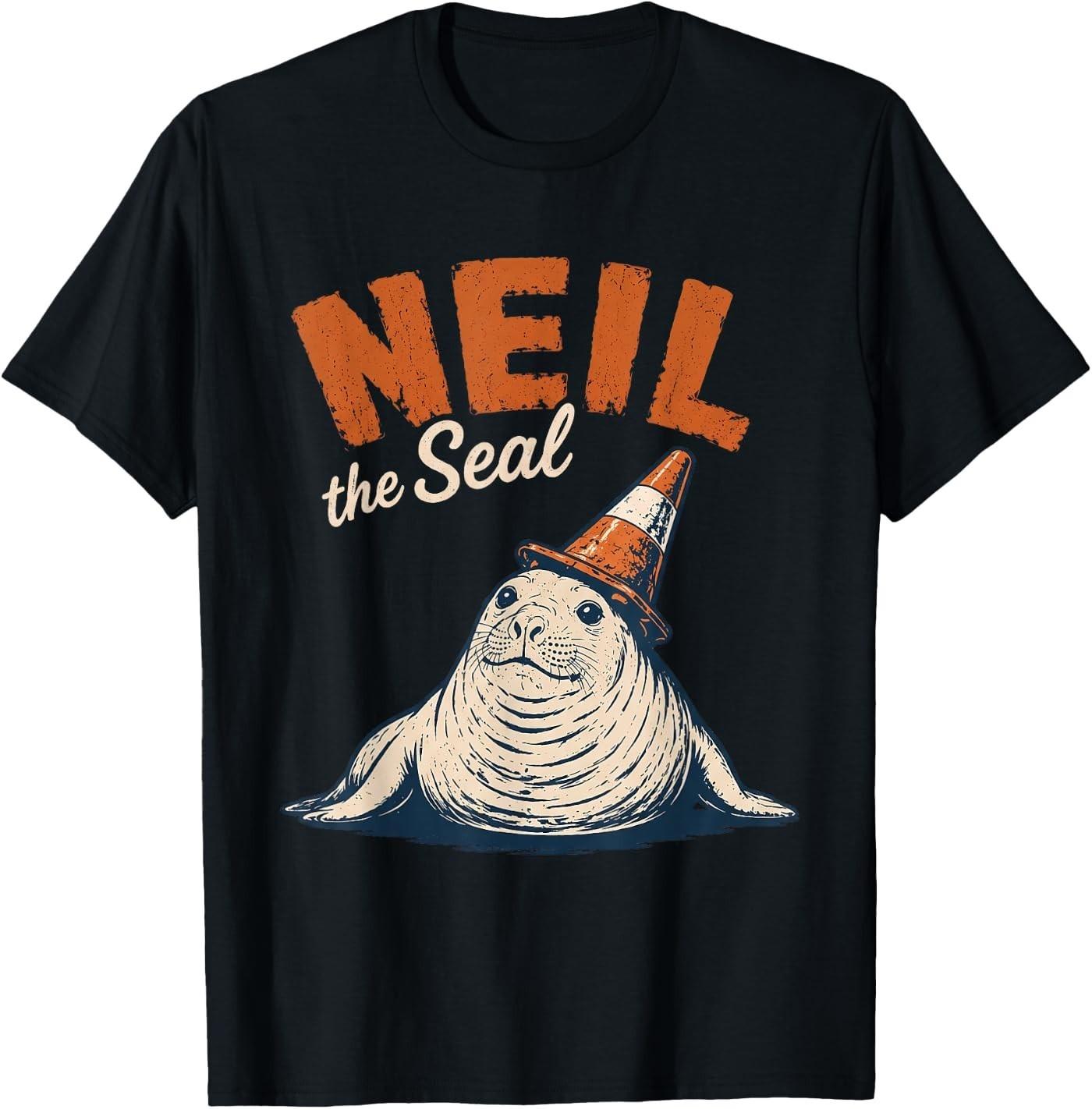 Neil The Seal Tasmania Funny Traffic Cone T-Shirt XXL