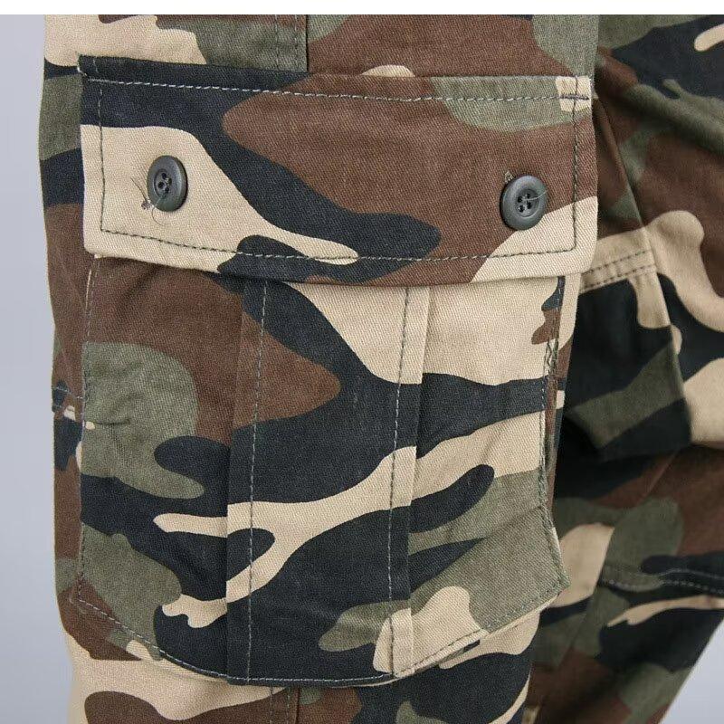 Pantalon de camouflage décontracté pour hommes, grande taille, multi-poches, ample, pantalon de chantier, pantalon de travail, pantalon tactique