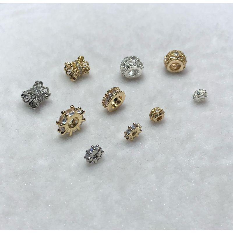 

Сделай сам Золото Микро-Инкрустация Циркон Жемчуг с Алмазным Разделителем Приемник Вязаный вручную Ремешок для переноски Заменен на Аксессуары из бусин Браслет из бусин One set of all styles