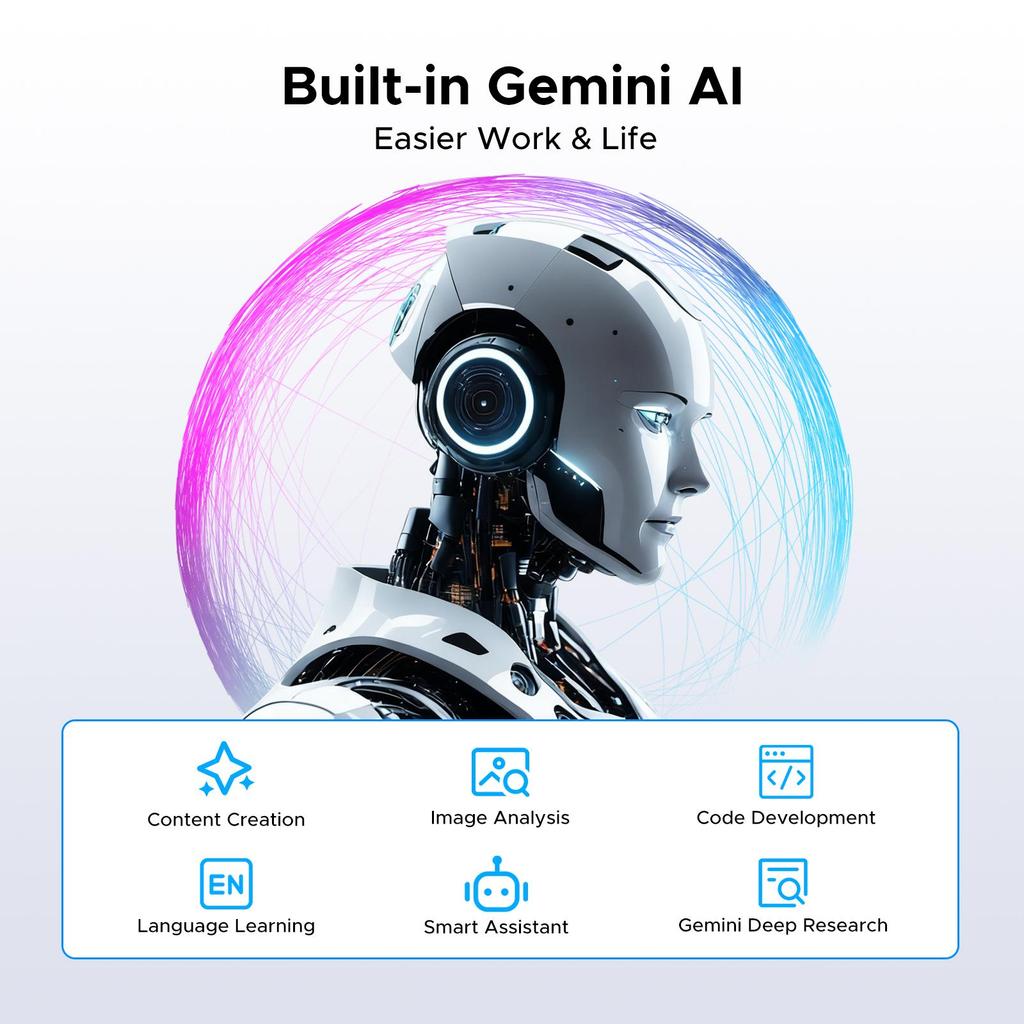 DOOGEE U12 Android 16 Tablet, 12 Inch, 90Hz, 24GB+128GB (2TB), Gemini AI Octa-Core, 9000mAh/18W, Widevine L1, 2.4G/5G WiFi, Face ID