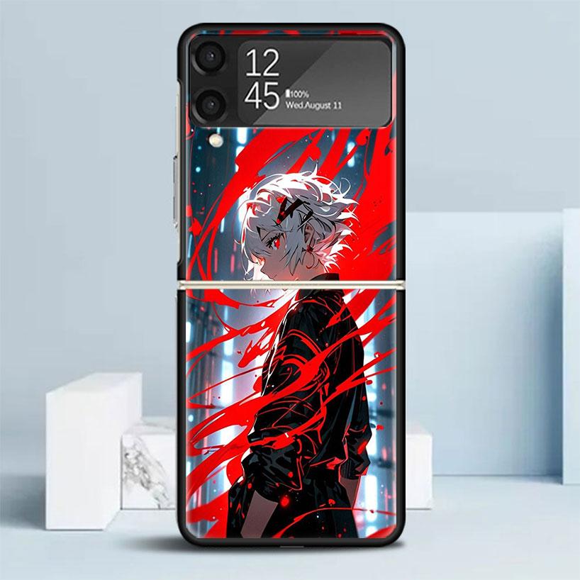 G-Ghoul Tokyo Touka Kirishima Phone Case For Samsung Galaxy Z Flip7 Flip6 5G Flip5 Flip4 Flip3 ZFlip 7 6 3 4 5 Shockproof Back C