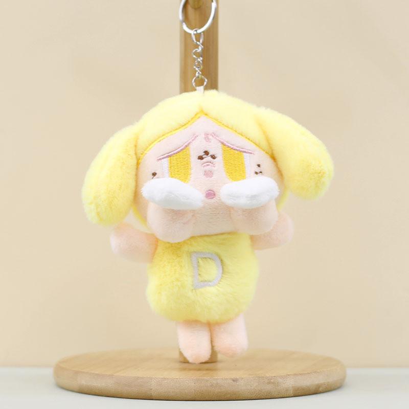 Adorable Crying Doll Pop Mart Keychain Plush Toy Creative Gift Backpack Charm