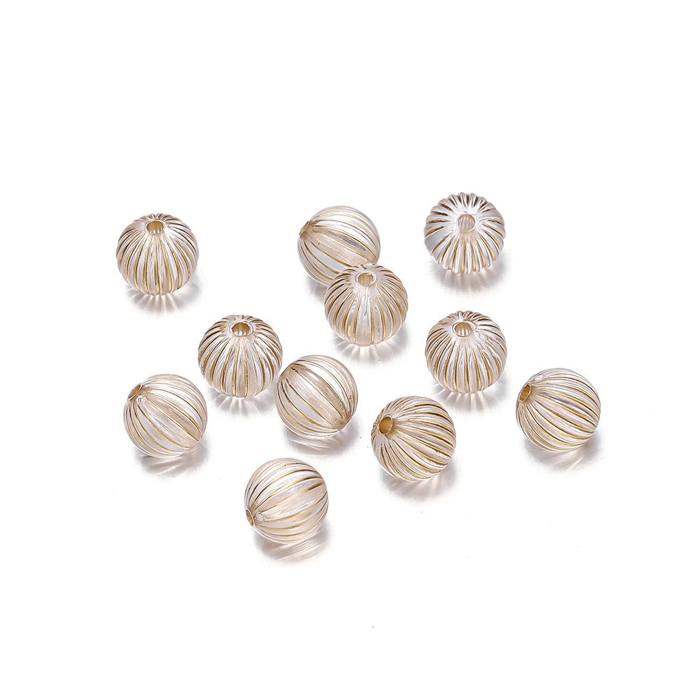 

20Pcs Retro Acrylic Gold Color Water Drop Flower Bead Transparent Charm Spacer Beads for Jewelry Making DIY Bracelet Accessories