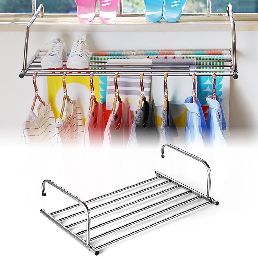 

Efficient Space Saving Folding Clothes Rack Made of 304 Stainless Steel Designed for Secure and Stable Hanging of Various Items