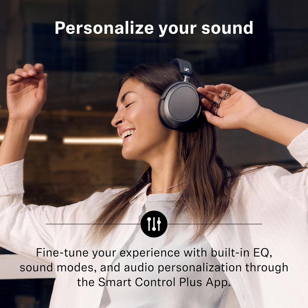 Sennheiser MOMENTUM 4 Wireless Premium Wireless Headphones In Black Noise 60 Hours of Low aptX Adaptive and Copper, High-Performance Drivers,