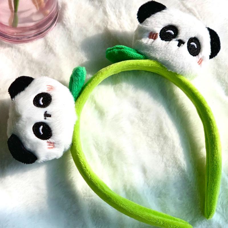 Adorable 2026 Panda Hair Accessory: Cute Round Headband & Funny Clip for Girly Wash Face Routine