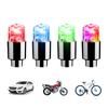 2/4PCS Wheel Lights Cap Car Moto Bike Wheel Tire Tyre Air Valve Stem LED Light Neon Valve Cap Lamp Tire Hub Colorful Flashing