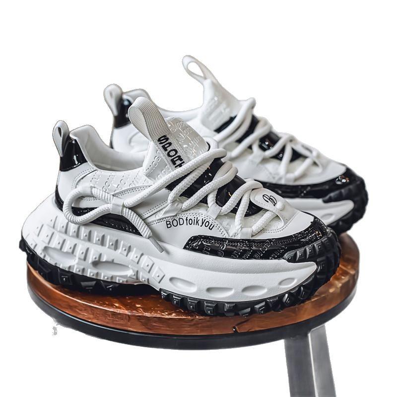 Platform Men's Shoes Four Seasons New Tire Sole Running Sports Shoes Youth Trendy Brand Versatile Dad Trendy Shoes Increase In Height