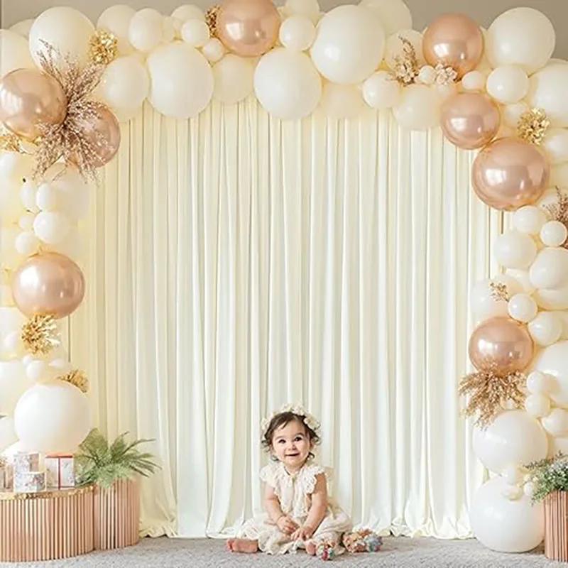 5x8/10ft Wedding Party Backdrop Drape For Parties, Photo Backdrop Drapes For Wedding Birthday Party Photography Background 1pcs