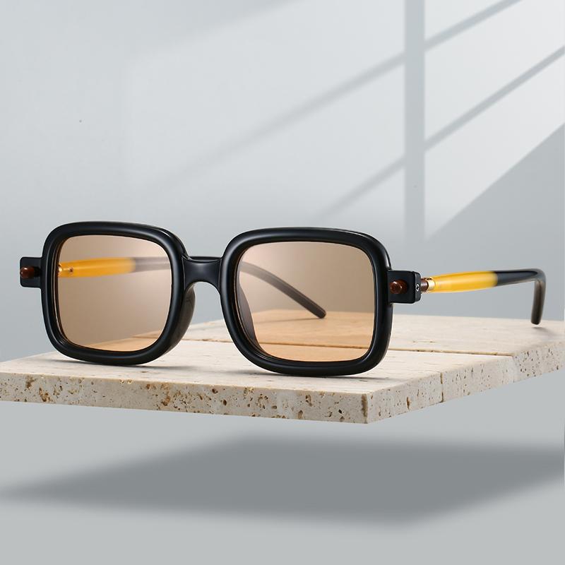 Punk Square Sunglasses Men Fashion Vintage Candy Color Rim Outdoor Shades Women Trendy Brand Design Casual Sun Glasses