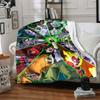 1pc Ben 10 Blanket Lightweight Flannel Throw For Sofa, Bed, Travel, Camping, Livingroom, Office, Couch, Chair, And Bed