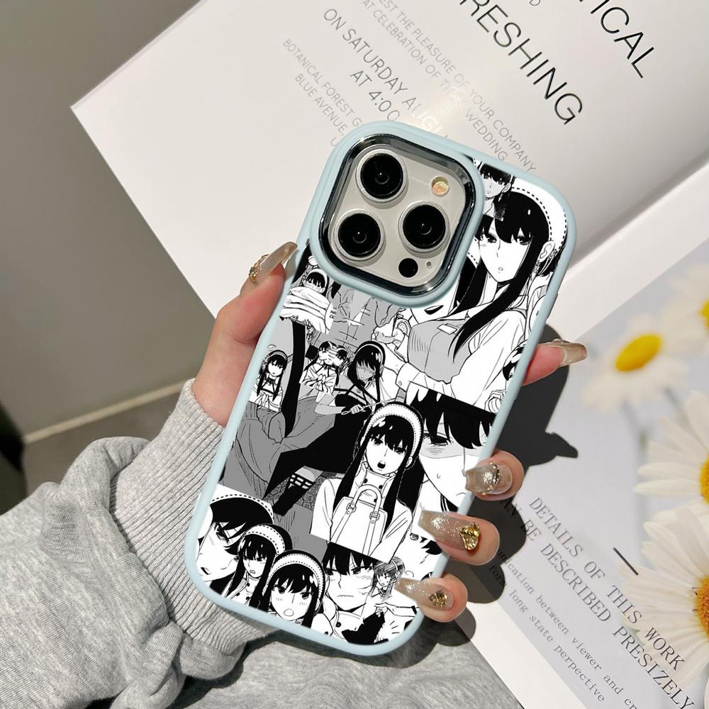 Ae98 SPY×FAMILY Anime Art Phone Cases for Samsung A13 A32 A53 A04e A54 S24 FE S23 Ultra Infinix Hot 40i Huawei P30 Metal Camera Protective Back Cover
