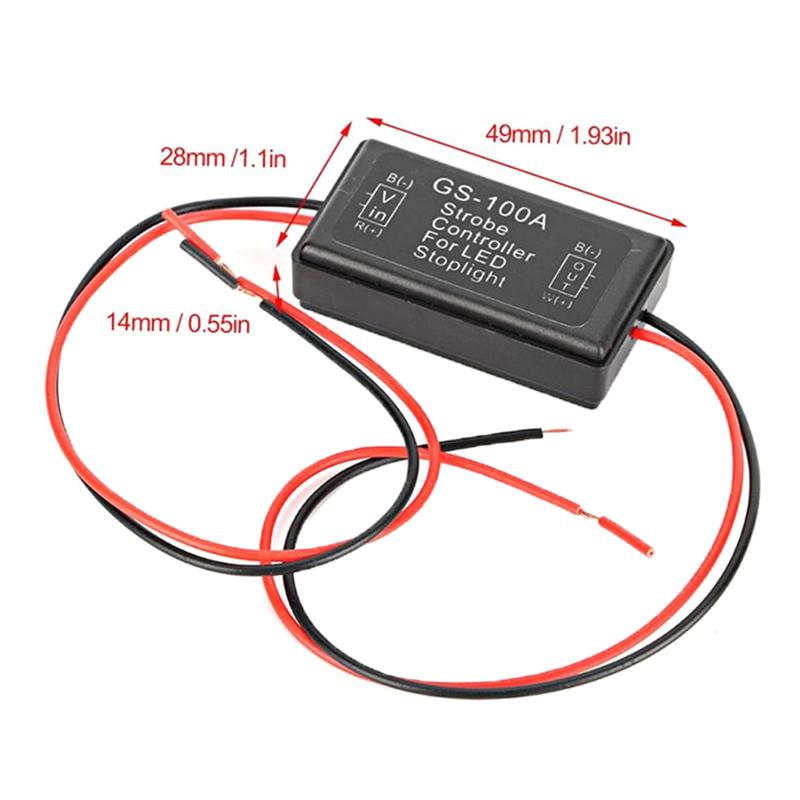 Universal12-24V Flash Strobe Controller Car Brake Light Flasher Module For Vehicles Auto Motorcycle Led Brake Stop Signal Light