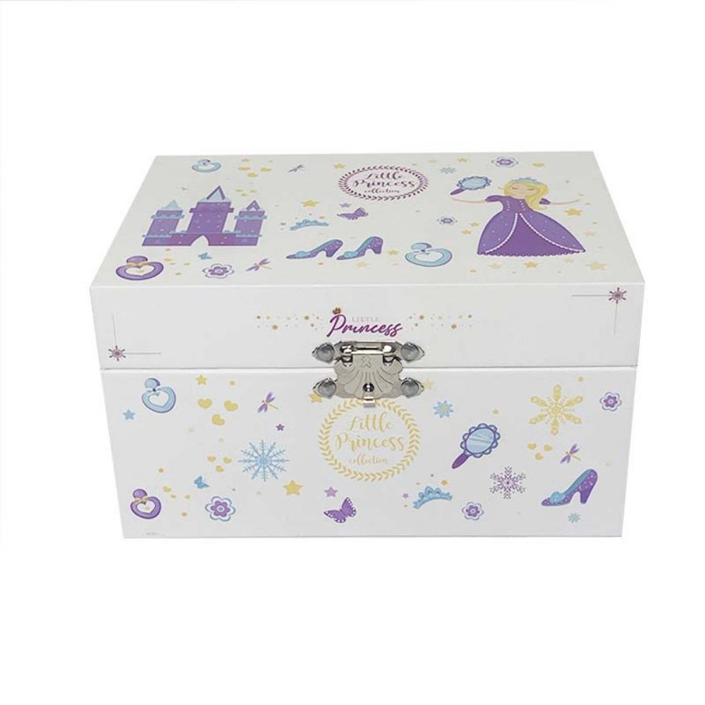 Cute Princess Music Box Cartoon Jewelry Storage Box Unique Children Musical Ornaments  Necklace Box
